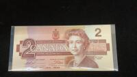 CANADA $2 BILL - 1986
