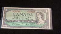 CANADA $1 BILL - 1954