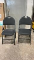 (2) FOLDING CUSHIONED CHAIRS