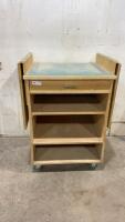WORK STATION ON CASTORS
