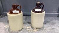 (2) CROCK JUGS
