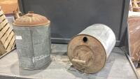 (2) GALVANIZED CONTAINERS - NO MARKINGS