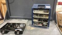 (2)ORGANIZER BINS W/ LOTS OF ASSORTED HARDWARE