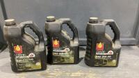 BOX W/(3) JUGS OF SAE 0W-40 OIL