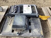 PALLET OF CAMPING W/ (4) PADDLES, (1) BARBECUE GRILL & (1) FOLDABLE LAWN CHAIR