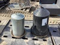 (2) PLASTIC & METAL WATERER
