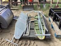 PALLET OF IRONING BOARDS W/ WALKER