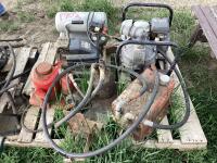 PALLET W/ HYDRAULIC 2-WHEEL BOTTLE JACK, GENERATIONS, COMPRESSOR & MISCELLANEOUS