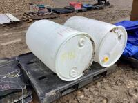 (2) WHITE BARRELS