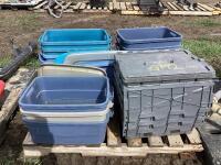 PALLET OF CRATES & TOTES