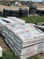 Two lifts of new asphalt shingles