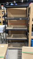 METAL SHELF UNIT WITH WOOD SHELVES -5 SHELVES