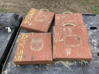 (4) WOODEN TRAILER JACK PADS