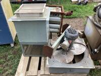 PALLET W/ FAN COOLED HEAT EXCHANGER UNIT, VENTILATION & INDUSTRIAL FAN
