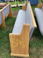 WOODEN CHURCH CHAIRS 8FT