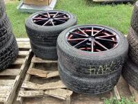 (4) CONINENTAL TIRES 5-BOLT W/ RIMS