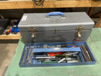 Steel toolbox, and contents