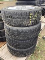 (4) TOYO TIRES 5-BOLT W/ RIMS + (4) MISMATCH TIRES