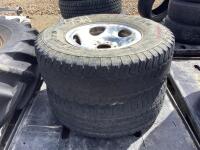(2) LIGHT TRUCK GOODYEAR TIRES 5-BOLT W/ RIMS