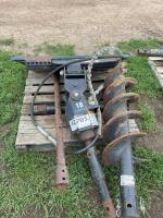 Bobcat skid steer post auger
