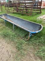 10 foot steel frame poly basin feed trough