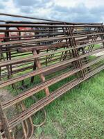 14 Shop built, solid rod 12 foot used panels / bidding per panel