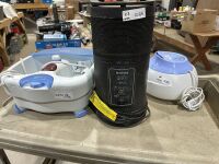 (3)ITEMS -HONEYWELL HEATER, LIFE HUMIDIFIER, HOMEDICS FOOT SPA