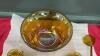 CARNIVAL GLASS PUNCH BOWL SET - 2