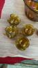 CARNIVAL GLASS PUNCH BOWL SET - 3