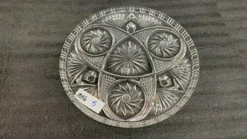 PINWHEEL CRYSTAL PLATTER WITH 3 LEGS