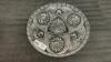 PINWHEEL CRYSTAL PLATTER WITH 3 LEGS