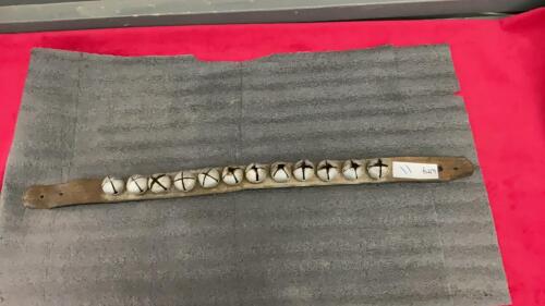 SET OF (12) SLEIGH BELLS ON A LEATHER STRAP