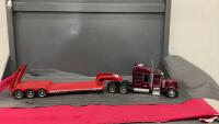 SOLID METAL PETERBILT SEMI W/ LOW RIDER TRAILER