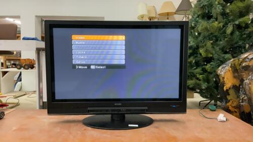 HITACHI 42&rdquo; FLAT SCREEN TV ON STAND - NO REMOTE