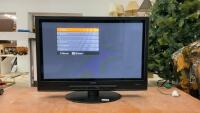 HITACHI 42&rdquo; FLAT SCREEN TV ON STAND - NO REMOTE