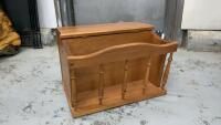 &ldquo;DECORHOME&rdquo; MAPLE MAGAZINE RACK W/ SIDE STORAGE
