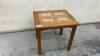 WOODEN SIDE TABLE W/ TILE INSERT