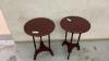 PAIR OF ROUND END TABLES/PLANT STANDS