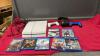 PS4 CONSOLE W/ (2) CONTROLLERS & HEADSET W/GAMES