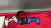 PS4 CONSOLE W/ (2) CONTROLLERS & HEADSET W/GAMES - 2