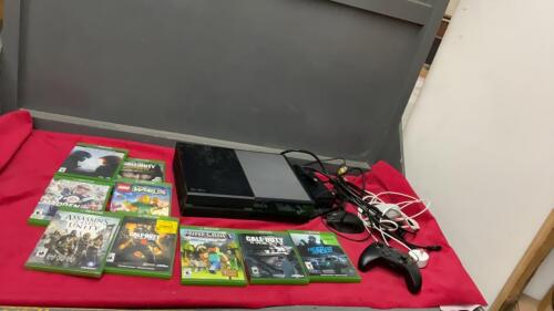 XBOX ONE CONSOLE W/ GOOGLE HOME MINI & (1) XBOX CONTROLLER W/ A FEW GAMES
