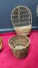 WICKER DOLL FURNITURE, RATTAN PLANT HOLDER - 3