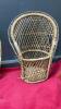 WICKER DOLL FURNITURE, RATTAN PLANT HOLDER - 4