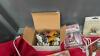 (2) BOXES OF CHRISTMAS VILLAGE PIECES - HOUSES, FIGURINES, ACCESSORIES ETC. - 4