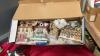 (2) BOXES OF CHRISTMAS VILLAGE PIECES - HOUSES, FIGURINES, ACCESSORIES ETC. - 10