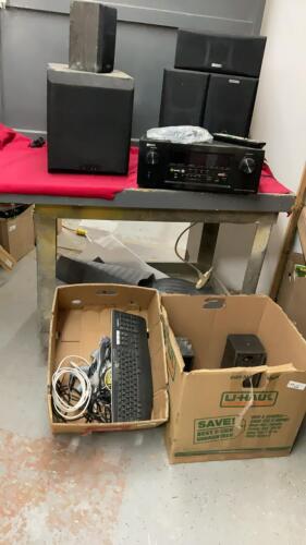 KENWOOD SURROUND SOUND SYSTEM & DENON RECEIVER W/ REMOTE