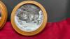 (4) VINTAGE COLLECTER PLATES - 3 W/ WOODEN FRAME - 2