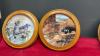 (4) VINTAGE COLLECTER PLATES - 3 W/ WOODEN FRAME - 3