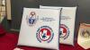 (2) CALGARY STAMPEDE BANNERS, BEER KERCHIEFS, MEDICINE HAT STAMEPEDE SEAT PADS - 2
