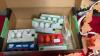 BOX OF FALL DECOR - LIGHTED GARLAND OF LEAVES, EXTRA BULBS, AND A LITTLE ORNAMENT - 5